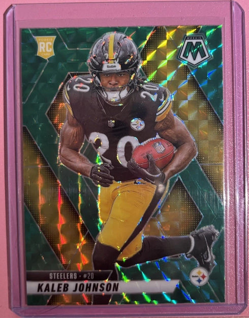 2025 Panini Mosaic Kaleb Johnson Rookie Green Mosaic Prizm