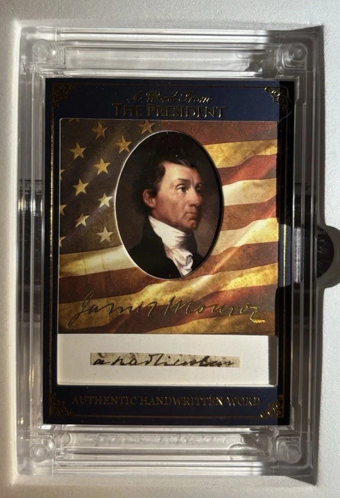 A Word From POTUS 2025 James Monroe Authentic Handwritten US Presidents Card
