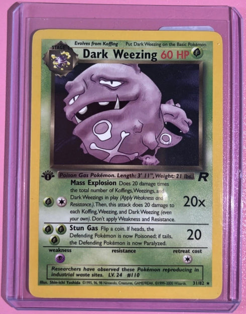 Dark Weezing 14/82 Pokemon Card Rare Black Star
