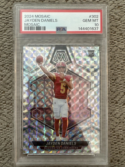 2024 Panini Mosaic - Rookies Jayden Daniels #302 Mosaic Prizm (RC) PSA 10