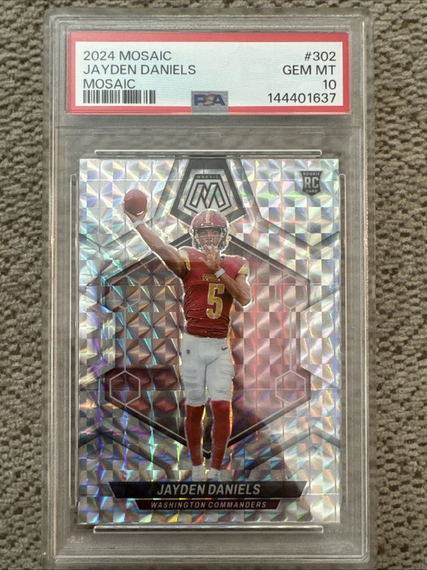 2024 Panini Mosaic - Rookies Jayden Daniels #302 Mosaic Prizm (RC) PSA 10