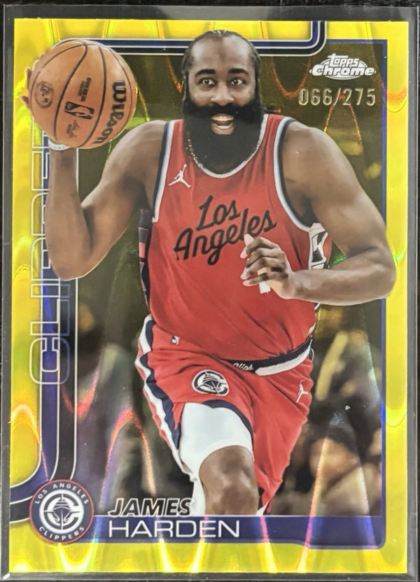 2025-26 Topps Chrome - James Harden #54 Yellow RayWave Refractor /275 Clippers