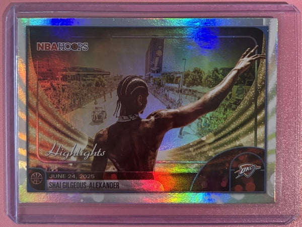 2026 Topps NBA Hoops SGA - MVP - Highlights Rainbow Foil #268