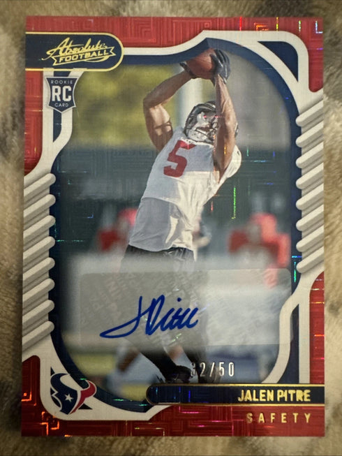 2022 Panini Absolute - Rookies Jalen Pitre #166 Spectrum Red Signatures /50