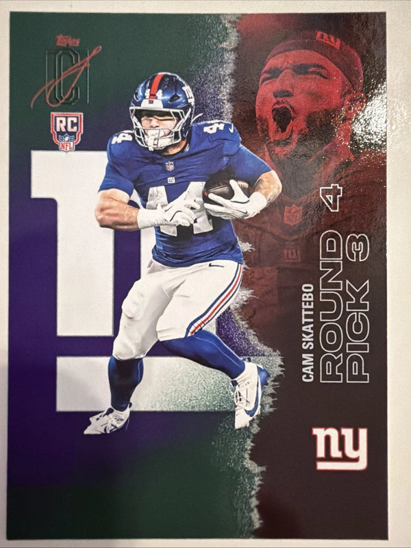 Topps Signature Class Cam Skattebo Giants Rookie 2025 Card #119 Purple & Green