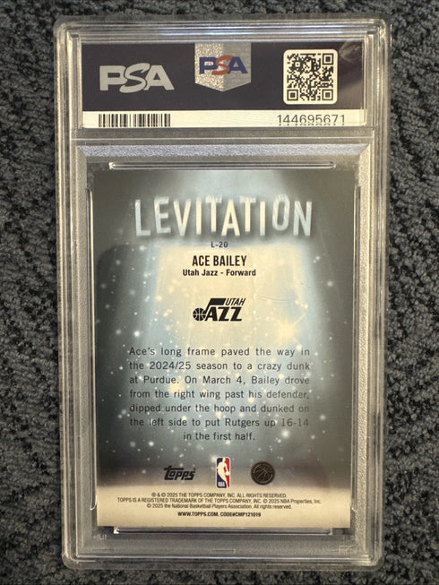 2025 Topps - Levitation Ace Bailey #L-20 (RC) PSA 9