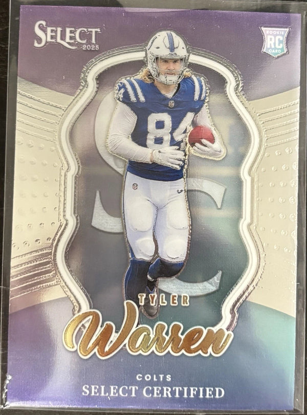 2025 Panini Select - Select Certified Rookies Tyler Warren #8 (RC) Colts