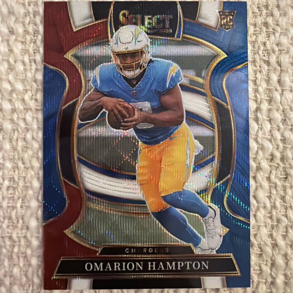 2025 Panini Select Omarion Hampton RC #2 Prizm Concourse /399 Chargers
