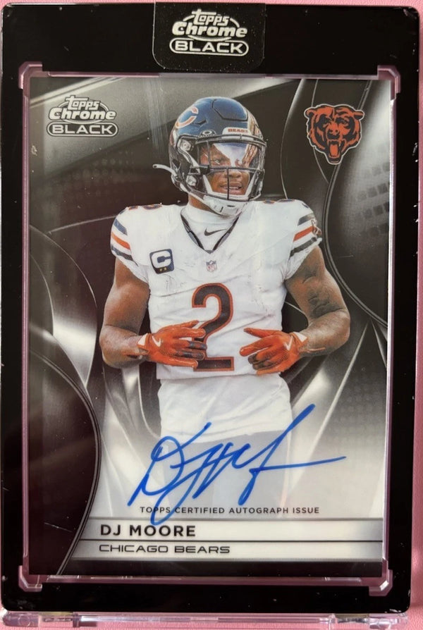 DJ Moore #AU-DM 2025 Topps Chrome Black Autograph