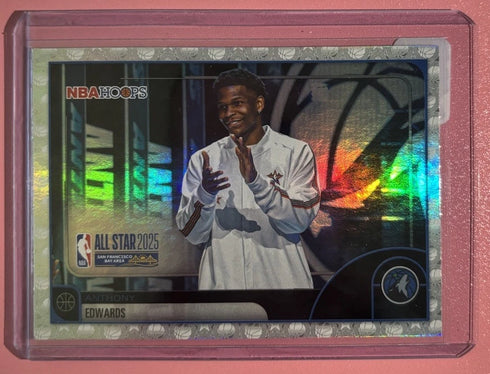 Topps 2026 NBA Hoops Anthony Edwards All-Star 2025 Holo Basketball Border #279