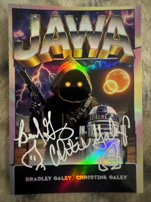 Bradley / Christine Galey Star Wars R2-D2 Jawa Autograph Signed Auto Custom Card