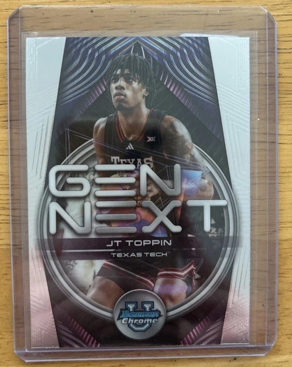 JT Toppin 2025-26 Bowman Chrome Basketball Gen Next #GN-14 Texas Tech