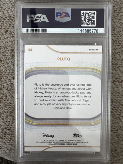 2025 Topps Chrome Disney Pluto Refractor #95 PSA 6