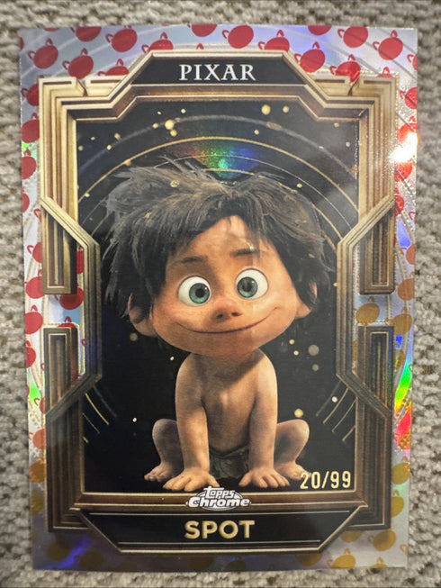 Topps Disney Pixar Chrome Spot The Good Dinosaur Red Etch Ref #63 /99
