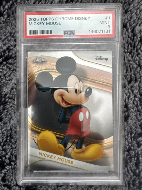 2025 Topps Chrome Disney Mickey Mouse # 1 PSA 9