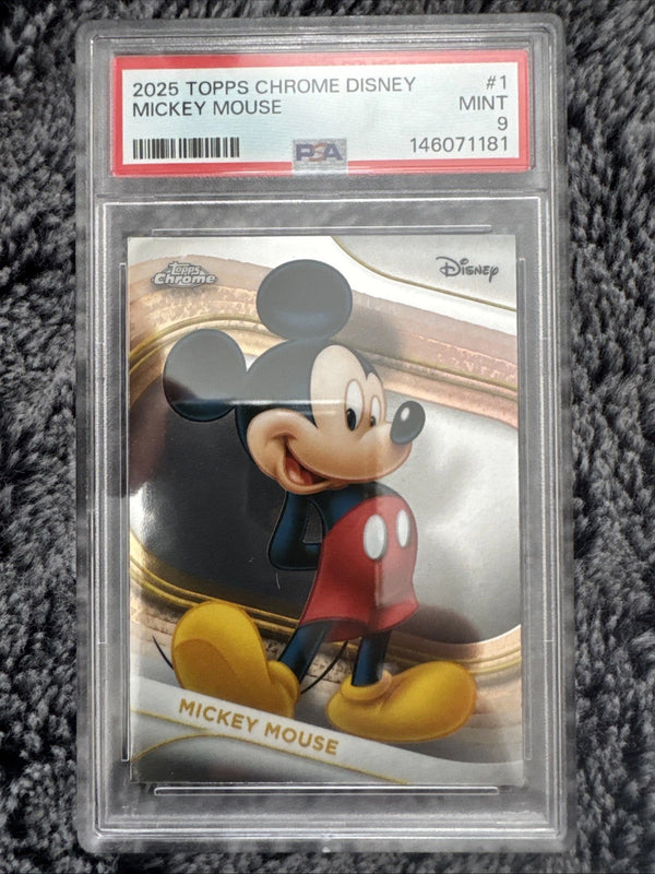 2025 Topps Chrome Disney Mickey Mouse # 1 PSA 9