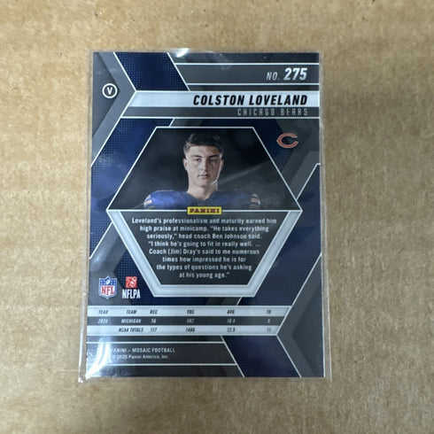 2025 Panini Mosaic Colston Loveland RC #275 Image Variation Bears