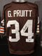 Browns Greg Pruitt Signed Custom Jersey Wilder COA
