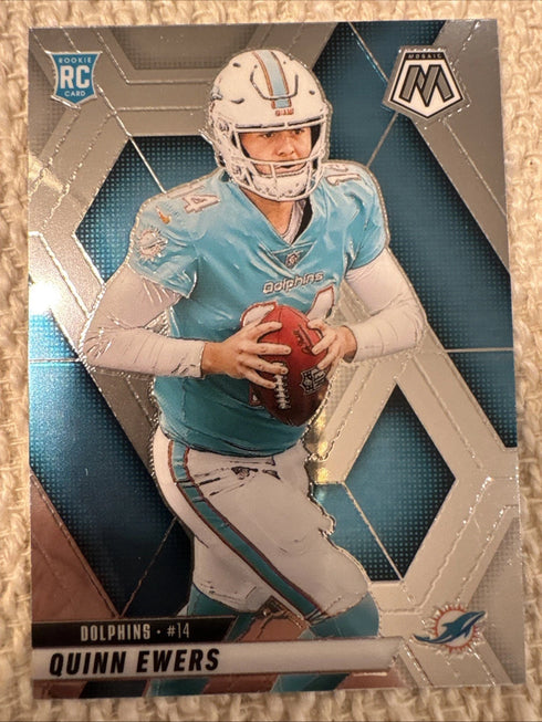 2025 Panini Mosaic - Quinn Ewers #308 (RC) Silver Mosaic Miami Dolphins