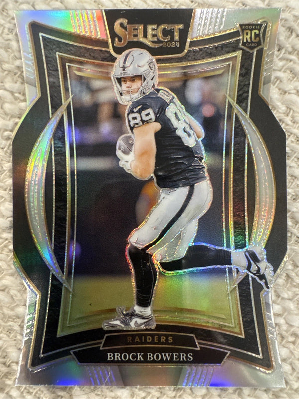 2024 Panini Select - Concourse Brock Bowers #31 Silver Prizm Die-Cut (RC)