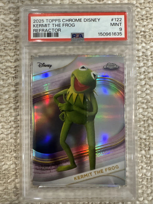 2025 Topps Chrome Disney Kermit The Frog Refractor #122 PSA 9