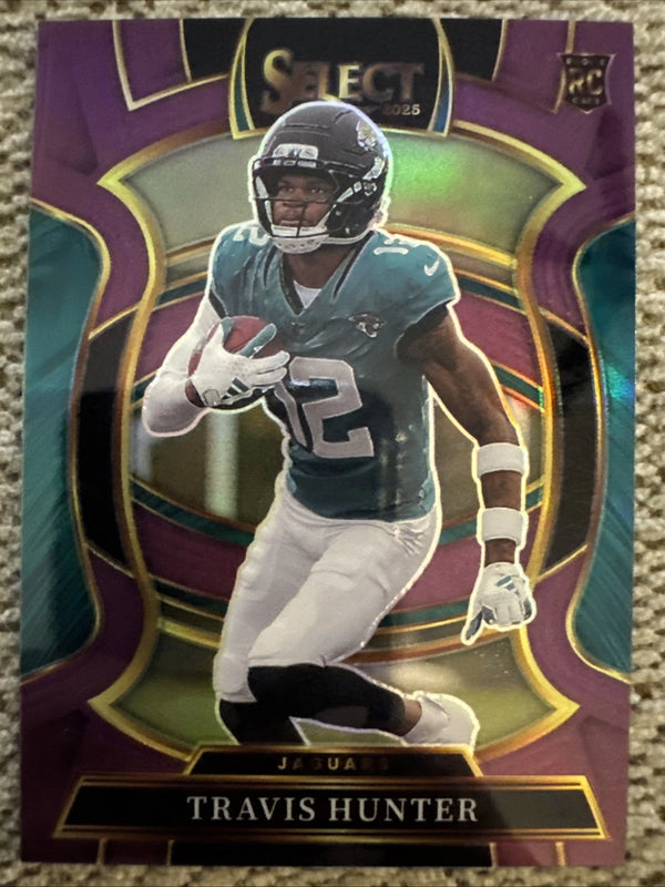 2025 Panini Select - Concourse Travis Hunter #28 Purple Prizm /75 (RC) Jags