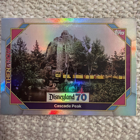 2025 Topps Disney Land Then And Now Cascade Peak Rainbow Foil #18