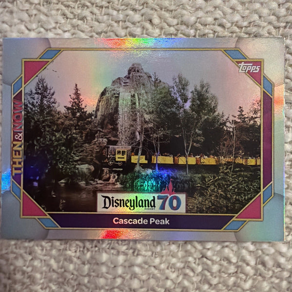 2025 Topps Disney Land Then And Now Cascade Peak Rainbow Foil #18