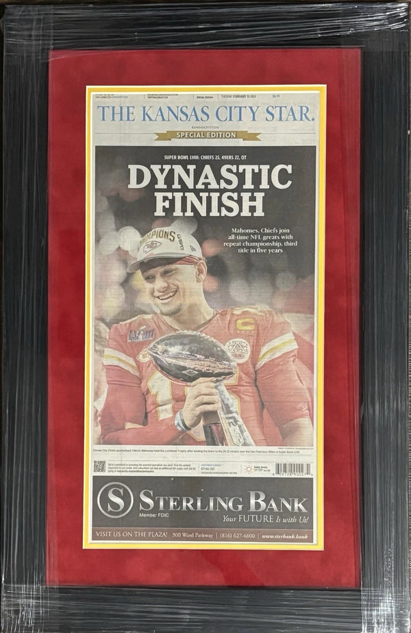 Kansas City Chiefs The Kansas City Star Super Bowl Champions Framed Newspaper