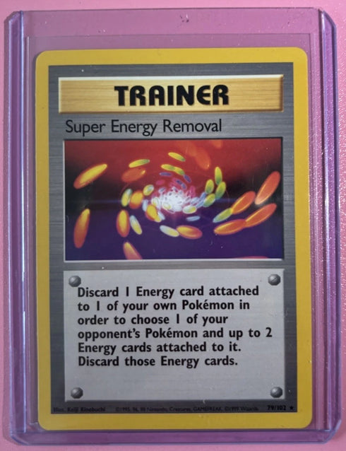 Pokémon Base Set Trainer Card Super Energy Removal 79/102. Pk001512