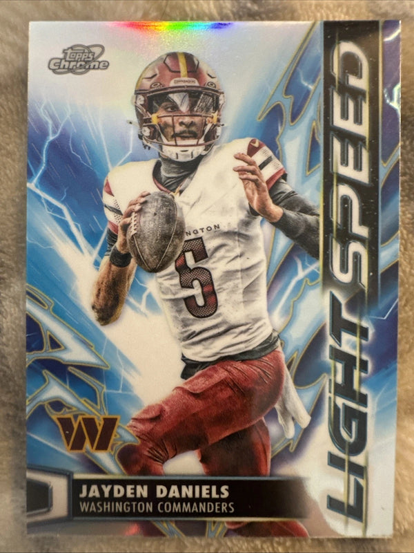 Topps Chrome Cosmic 2025 Jayden Daniels Washington Commanders Light Speed #LS-10