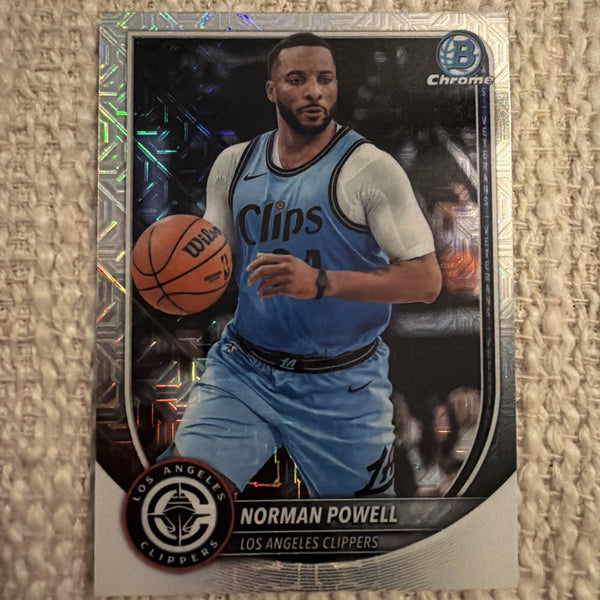 NORMAN POWELL MOJO REFRACTOR — 2025-26 Bowman Mega #BCV-192 LA Clippers