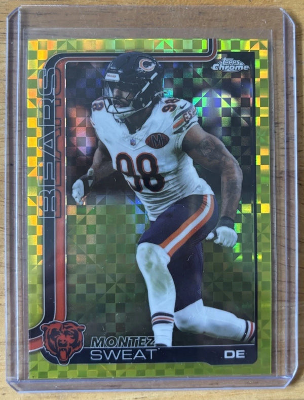 Topps Chrome 2025 Montez Sweat Lime Green X-Fractor #56