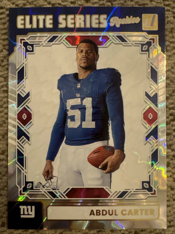 2025 Donruss Football ESR-ACR Abdul Carter Elite Series Rookies Foil Giants A36