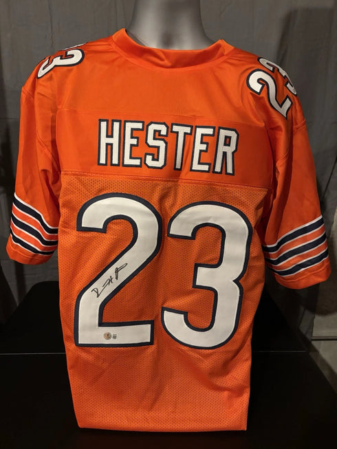Chicago Bears Devin Hester Signed Custom Orange Jersey Beckett COA