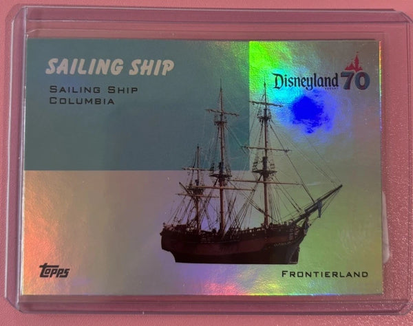 2025 Topps Disneyland 70th Anniversary Sailing Ship Columbia Rainbow Foil #T54-8