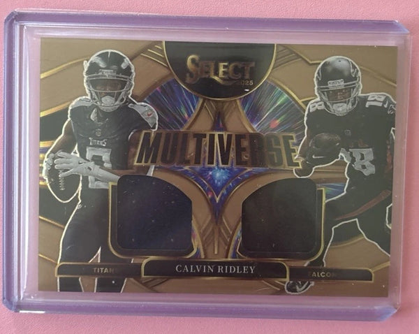 Panini Select Calvin Ridley Multiverse Dual Patch Bronze Prizm /49