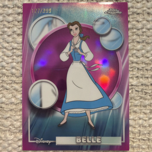 Belle 2026 Topps Chrome Disney #35 Magenta Refractor /399 Beauty and the Beast