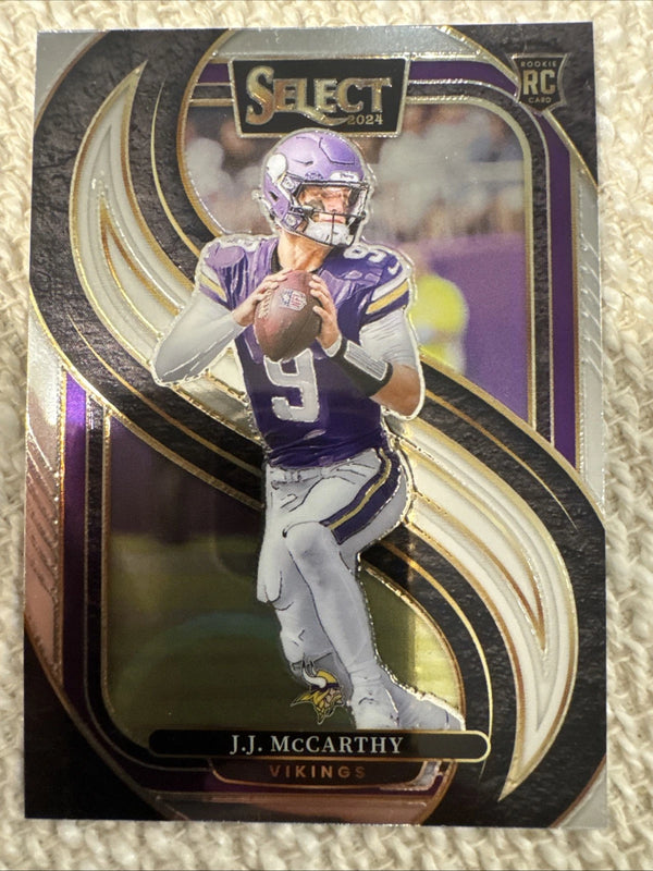 2024 Panini Select Premier Level J.J. McCarthy RC #134 Base Minnesota Vikings QB