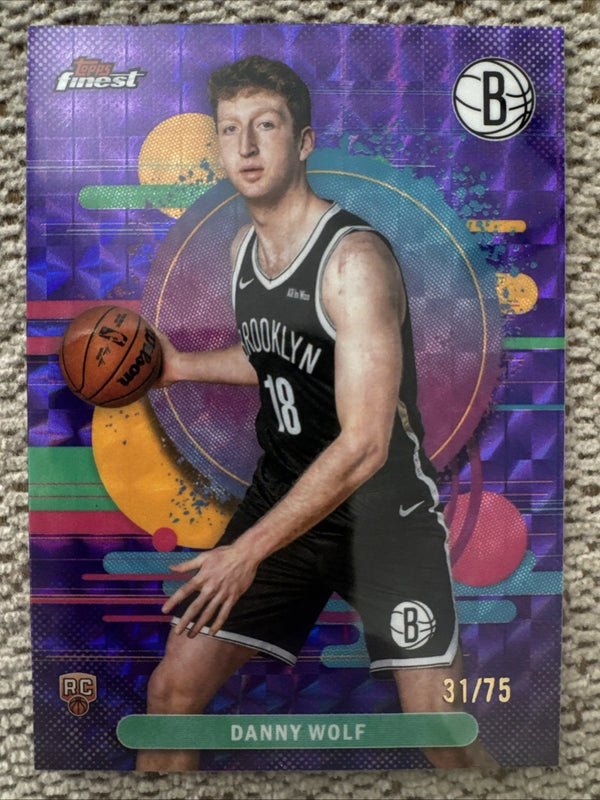 2025-26 Topps Finest Geometric Purple Danny Wolf /75