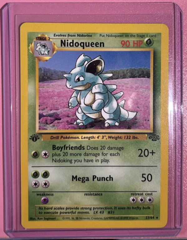 Pokémon Nidoqueen Jungle Holo Rare Unlimited 7/64 90 HP English Card