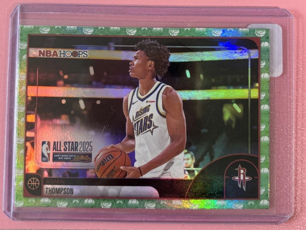 Topps 2025-26 NBA Hoops All-Star 2025 #300 Amen Thompson - Green Refractor