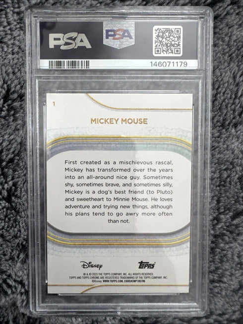 2025 Topps Chrome Disney Mickey Mouse #1 PSA 9