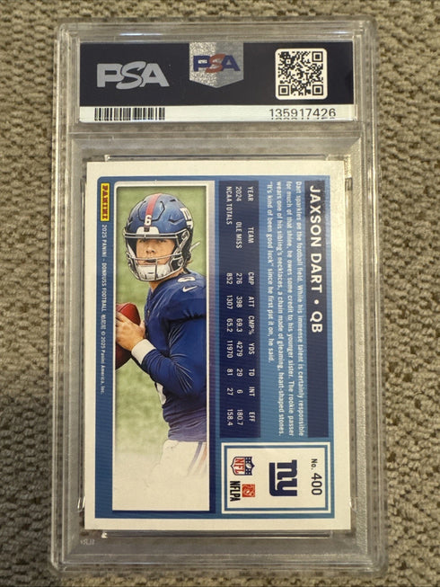 2025 Panini Donruss - Rated Rookie Jaxson Dart #400 (RC) PSA 9