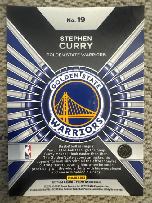 STEPH CURRY Dominance 2023-24 Prizm #19 Golden State Warriors