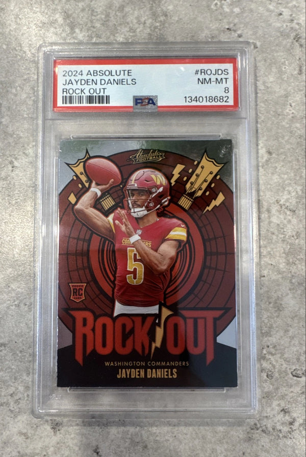 2024 Panini Absolute - Rock Out Jayden Daniels #RO-JDS (RC) PSA 8