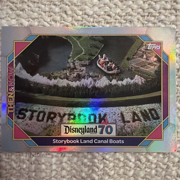 2025 Topps Disneyland 70th Rainbow Foil #31 Storybook Land Canal Boats