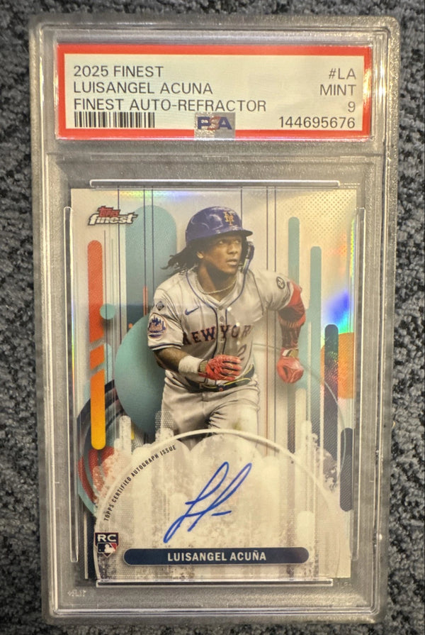 2025 Finest Luisangel Acuna Finest Auto-Ref #LA PSA 9