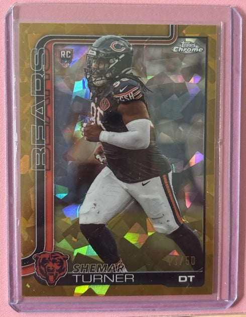 2025 Topps Chrome Shemar Turner #303 Gold Ice Refractor /50 (RC) - Bears