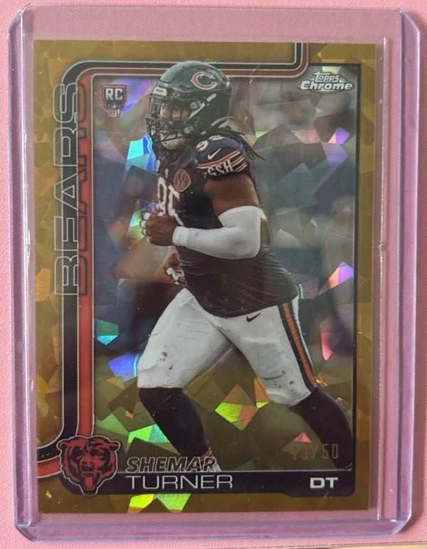 2025 Topps Chrome Shemar Turner #303 Gold Ice Refractor /50 (RC) - Bears